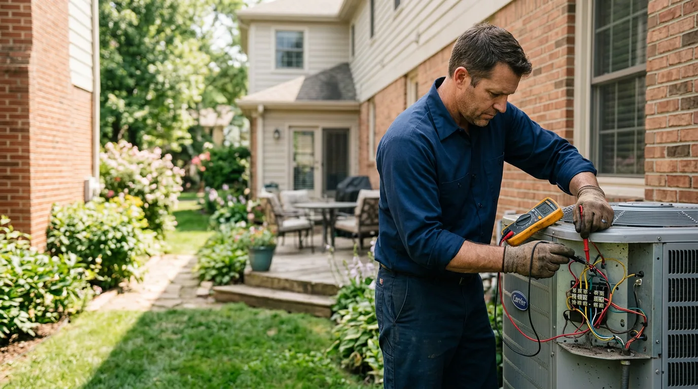 HVAC technician working near Goetzville, MI